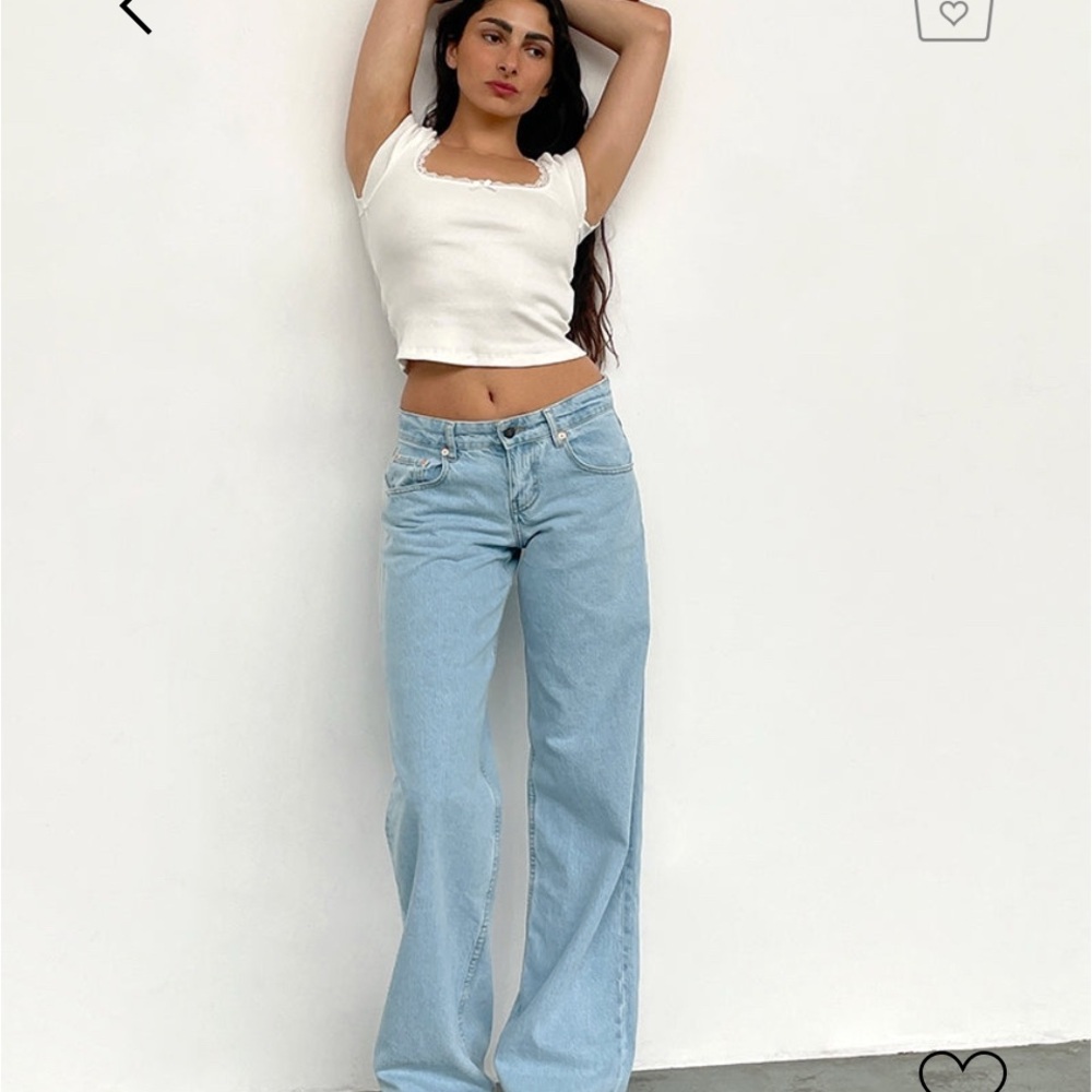NWT Motel rocks parallel jeans. 
Light blue. NWT. 34”x30” long